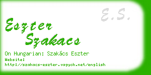 eszter szakacs business card